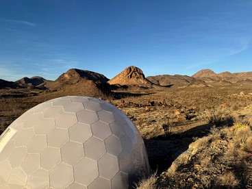Incredible Dome on a Unique Space-Themed Site with Stunning Desert Views near Big Bend National Park in Terlingua, Texas - Terlingua, Texas - glamping.directory