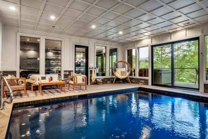Luxurious Scandinavian Lodge • Indoor Pool, Sauna & Theater • Near Smoky Mountains • Sevierville, TN - Sevierville, Tennessee - glamping.directory