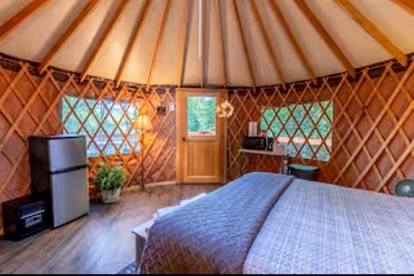 Gorgeous Cozy Yurt for a Unique Romantic Glamping Experience near Cullowhee, North Carolina - Cullowhee, North Carolina - glamping.directory