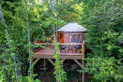 Gorgeous Cozy Yurt for a Unique Romantic Glamping Experience near Cullowhee, North Carolina - glamping.directory