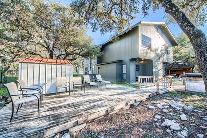 Spectacular Guadalupe Riverfront Family Cabin with Fire Pit and River Access near Canyon Lake, Texas - glamping.directory
