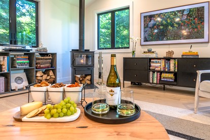 Stylish Riverfront Retreat with Private Dock & Hot Tub near Wineries in Forestville, California - Forestville, California - glamping.directory