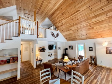 Dreamy Cabin Surrounded by Trees with Hot Tub in Fryeburg, Maine - Fryeburg, Maine - glamping.directory