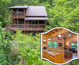 Mountain Cabin Retreat with Fire Pit, Game Room & Scenic Decks in Black Mountain, North Carolina - Black Mountain, North Carolina - glamping.directory