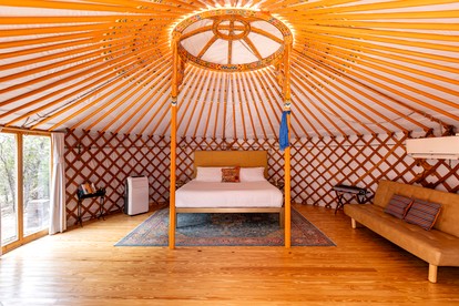 Secluded Romantic Yurt with Hot Tub in Wimberley, Texas - Wimberley, Texas - glamping.directory