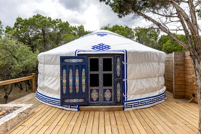 Secluded Romantic Yurt with Hot Tub in Wimberley, Texas - Wimberley, Texas - glamping.directory
