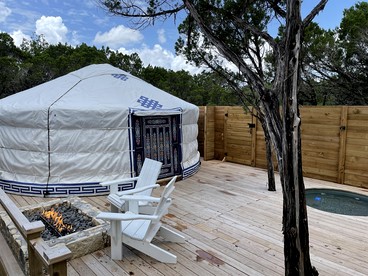 Secluded Romantic Yurt with Hot Tub in Wimberley, Texas - Wimberley, Texas - glamping.directory