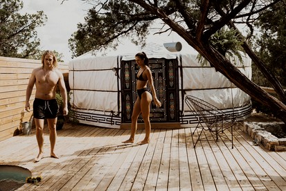 Secluded Romantic Yurt with Hot Tub in Wimberley, Texas - Wimberley, Texas - glamping.directory