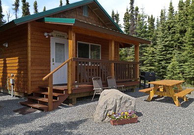 Gorgeous Romantic Cabin Rental with Private Porch near Ridgeway, Alaska - glamping.directory