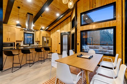 Spacious Modern Cabin with Basketball Court and Sauna in Broken Bow, Oklahoma - Broken Bow, Oklahoma - glamping.directory