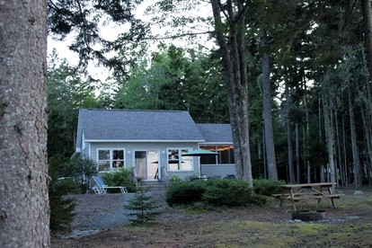 Romantic Waterfront Cottage with Private Beach & Fireplace Near Hancock, Maine - glamping.directory