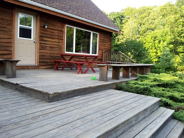 Rustic Camping Cabin with Fireplace in Private Woods near Bangor, Maine - Exeter, Maine - glamping.directory