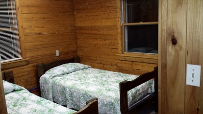 Rustic Camping Cabin with Fireplace in Private Woods near Bangor, Maine - Exeter, Maine - glamping.directory