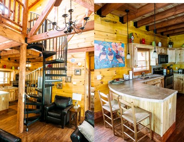 Log Cabin Rental with a Porch near Shenandoah National Park, Virginia - Shenandoah , Virginia - glamping.directory