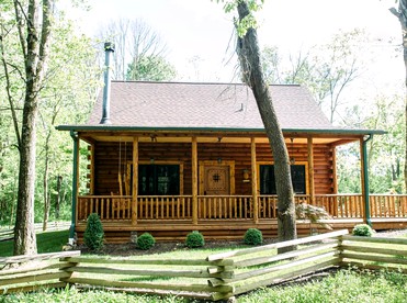 Log Cabin Rental with a Porch near Shenandoah National Park, Virginia - glamping.directory