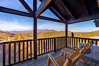 Enormous Group Cabin with Jacuzzi, Game Room and Stunning Views in Sevierville, Tennessee - Sevierville, Tennessee - glamping.directory