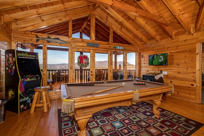 Enormous Group Cabin with Jacuzzi, Game Room and Stunning Views in Sevierville, Tennessee - Sevierville, Tennessee - glamping.directory