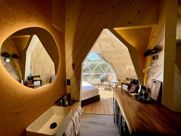 Romantic Retreat: Luxury Glamping Dome with Hot Tub in Marble Falls, TX - Marble Falls, Texas - glamping.directory