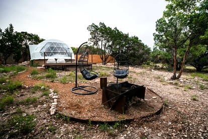 Romantic Retreat: Luxury Glamping Dome with Hot Tub in Marble Falls, TX - glamping.directory