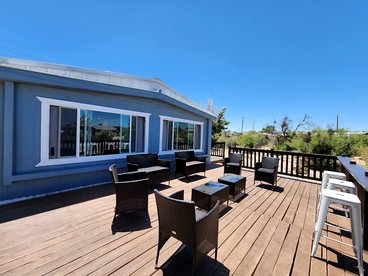 Modern Cabin with  Arcade, Foosball Table and Fire Pit in Meadview, Arizona - glamping.directory