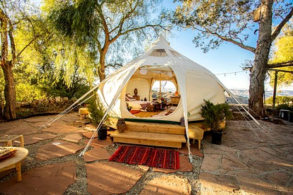 Moroccan Bell Tent for a Yoga Weekend Glamping near Los Angeles - glamping.directory