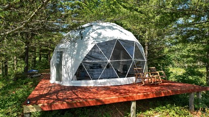 Secluded Luxury Dome with Private Pond & Kayaks near Tug Hill Vineyards, Upstate NY - glamping.directory