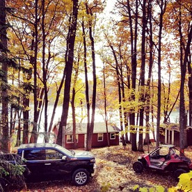 Little Red Cabin Rental by the Lake for a Weekend Getaway in Wisconsin - Centuria, Wisconsin - glamping.directory