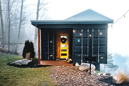 Romantic Container Beautifully Design with Deck in Georgia - glamping.directory