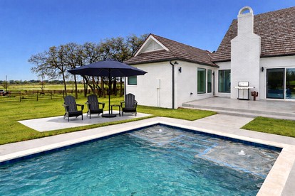 Elegant Ranch Retreat with Pool, Firepit & Theater Room in Bryan, Texas - Bryan, Texas - glamping.directory
