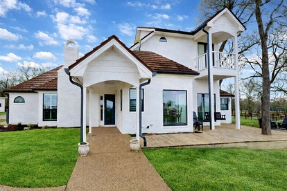 Elegant Ranch Retreat with Pool, Firepit & Theater Room in Bryan, Texas - glamping.directory