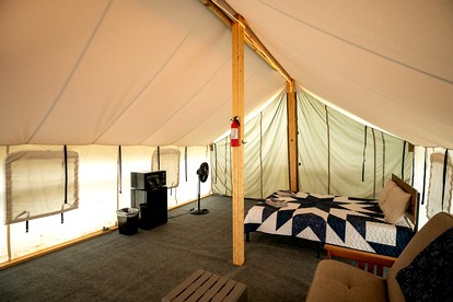 Cozy Tented Cabin with Fire Pit and Barbecue in Logan, Ohio - Logan, Ohio - glamping.directory