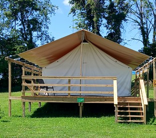 Cozy Tented Cabin with Fire Pit and Barbecue in Logan, Ohio - Logan, Ohio - glamping.directory