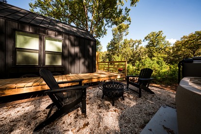 Secluded Tiny Home with Hot Tub, Sauna & Fire Pit near Lake Livingston in Coldspring, Texas - Coldspring, Texas - glamping.directory