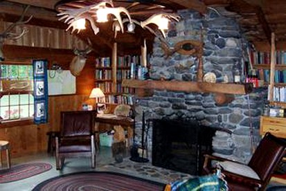 Lakefront Cabin with a Fireplace by Munsungan Lake in Ashland, Maine - Ashland, Maine - glamping.directory