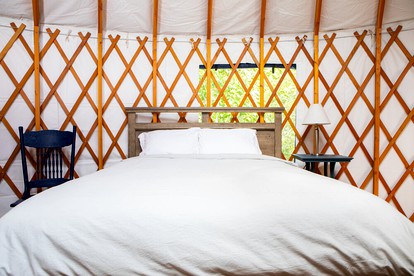 Tranquil Beach Getaways in Stockton Springs, in Yurt Rentals Nestled Along the Maine Coast - Stockton Springs, Maine - glamping.directory