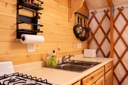 Tranquil Beach Getaways in Stockton Springs, in Yurt Rentals Nestled Along the Maine Coast - Stockton Springs, Maine - glamping.directory