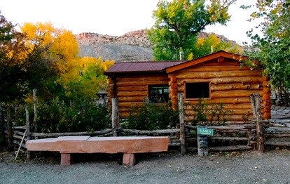 Rustic Log Cabin with Stone Shower near Mesa Verde National Park, Colorado - glamping.directory