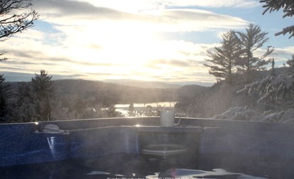 Luxury Cabin with Private Hot Tub near Sunday River, Maine - Woodstock, Maine - glamping.directory