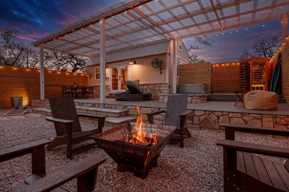 Secluded Luxury Couples Cabin with a Sauna and a Pool, Perfect for a Romantic Weekend in Texas Hill Country - Wimberley, Texas - glamping.directory