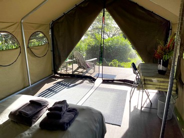 Gorgeous Safari Tent Nestled Between Bamboo Groves and Monkeypod Trees for a Glamping Getaway in Kealakekua, Hawaii - Kealakekua, Hawaii - glamping.directory