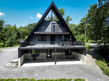 Pet-Friendly A-Frame Newly Renovated with Large Patio in New York - glamping.directory