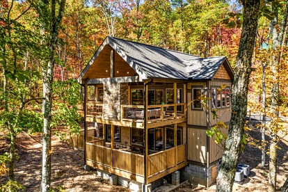 Incredible Cabin Nestled in the Trees for a Family Getaway in Sevierville, Tennessee - glamping.directory