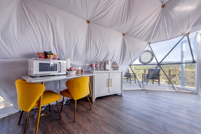 Fully-Equipped Luxury Dome Rental for 4 in Burnet, Texas - Burnet, Texas - glamping.directory