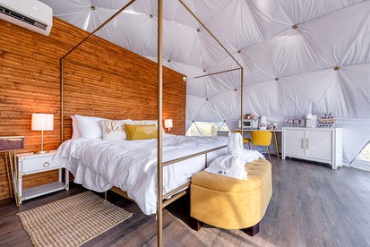 Fully-Equipped Luxury Dome Rental for 4 in Burnet, Texas - Burnet, Texas - glamping.directory