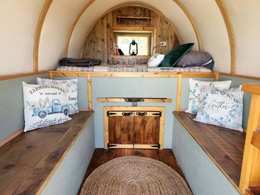 Rustic Sheep Wagon Glamping Retreat with Cowboy Ranch Views near Grand Tetons in Tetonia, Idaho - Tetonia, Idaho - glamping.directory