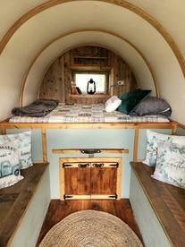 Rustic Sheep Wagon Glamping Retreat with Cowboy Ranch Views near Grand Tetons in Tetonia, Idaho - Tetonia, Idaho - glamping.directory