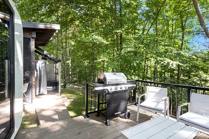 Secluded Modern Tiny House with Wood-Fired Hot Tub Near Trails in Sears, Michigan - Sears, Michigan - glamping.directory