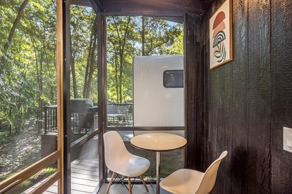 Secluded Modern Tiny House with Wood-Fired Hot Tub Near Trails in Sears, Michigan - Sears, Michigan - glamping.directory