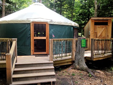 Unique Yurts Nestled on the Runaround Pond near Portland, Maine - glamping.directory