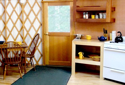 Unique Yurts Nestled on the Runaround Pond near Portland, Maine - Durham, Maine - glamping.directory